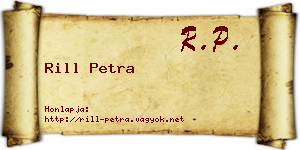 Rill Petra névjegykártya